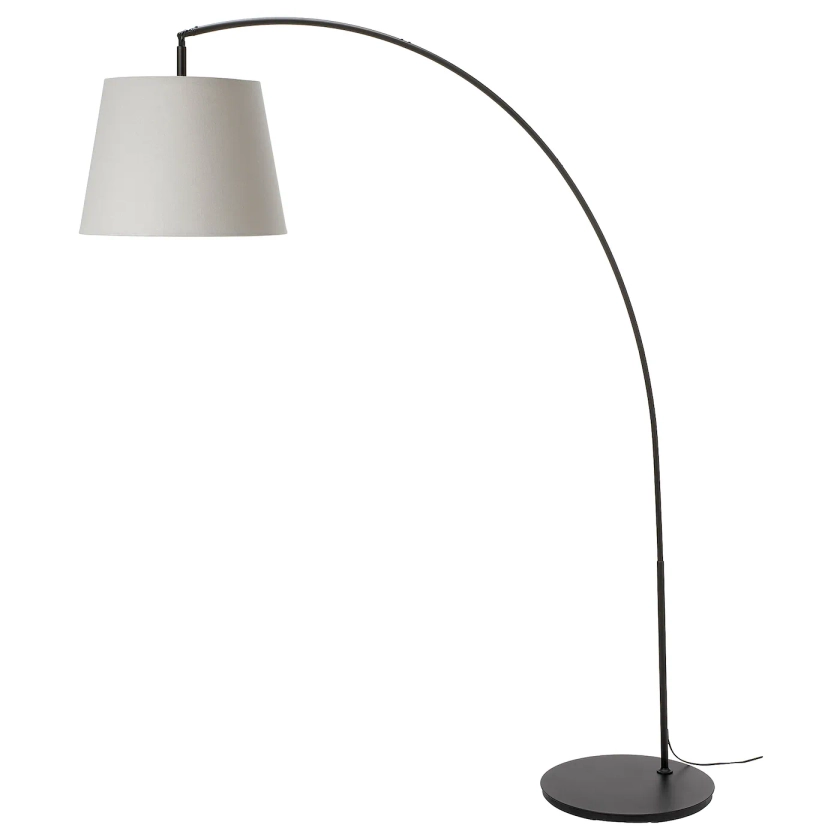 SKOTTORP / SKAFTET floor lamp, arched, light gray - IKEA