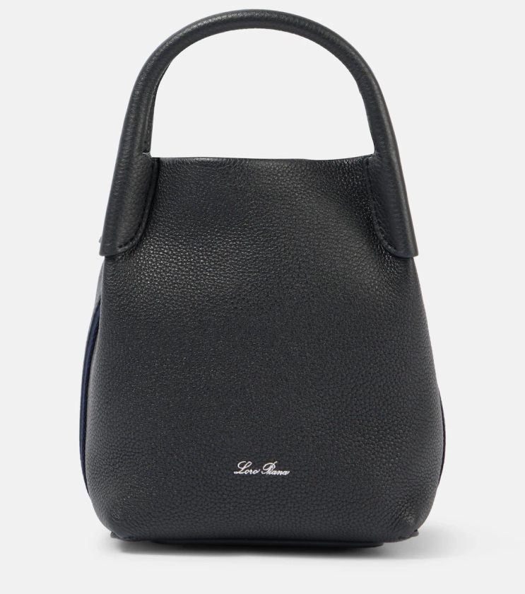 Bale Micro leather shoulder bag in blue - Loro Piana | Mytheresa