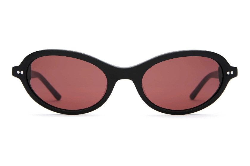 Crap® Eyewear | The Marquee Rox Black Bioacetate Oval Sunglasses