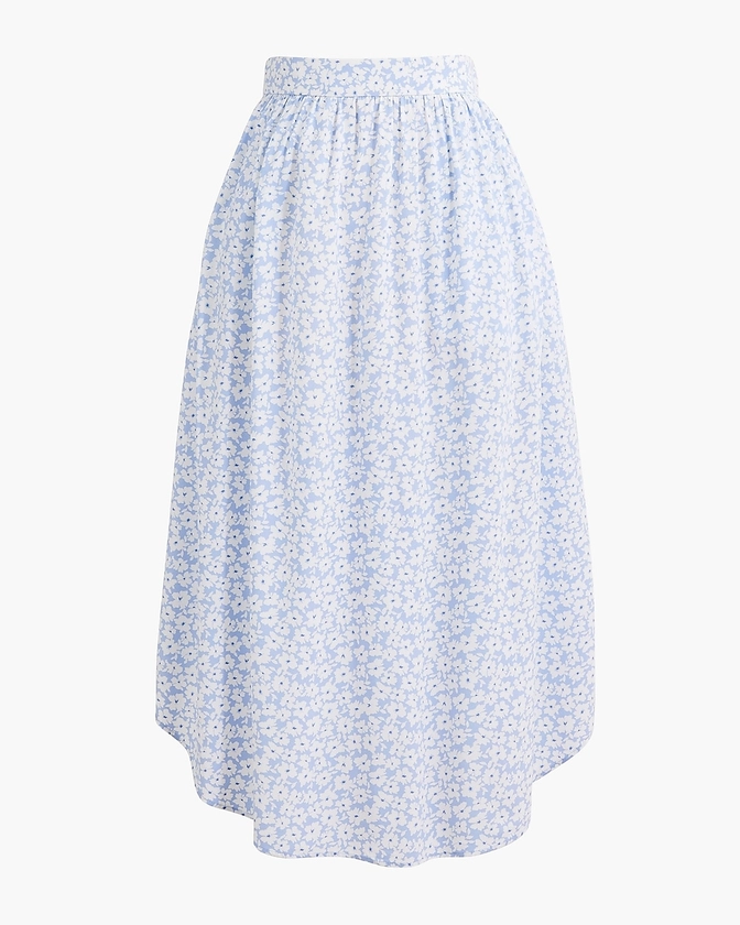 Midi skirt with flounce hem