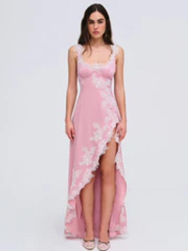 Clemence Maxi Dress — Pink