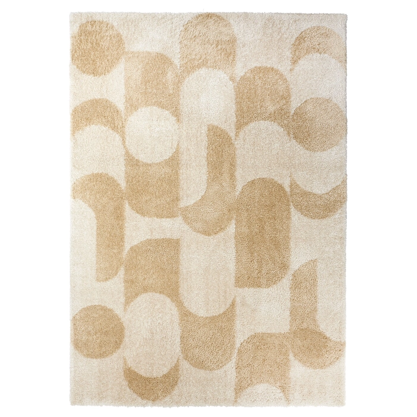 VÄGTRUMMA Tapis, poils hauts - blanc cassé/beige 160x230 cm