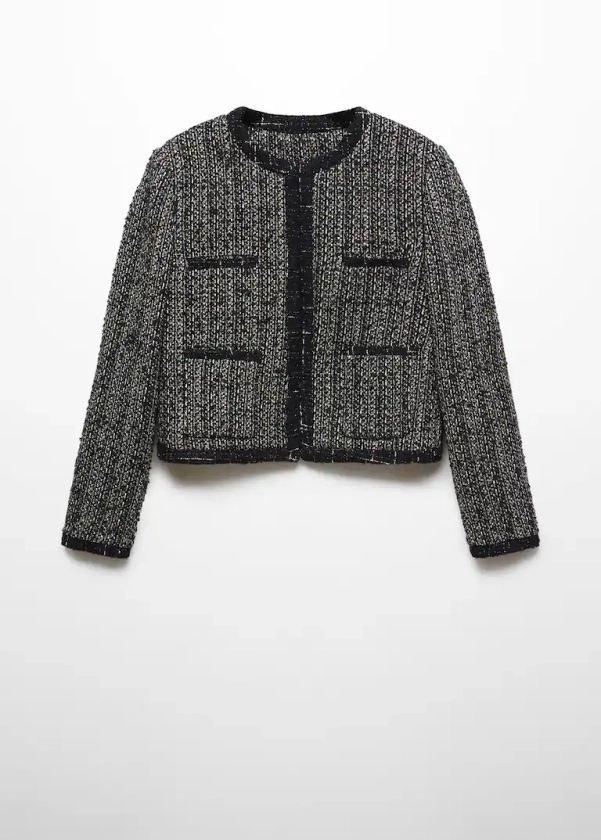 Trim tweed jacket