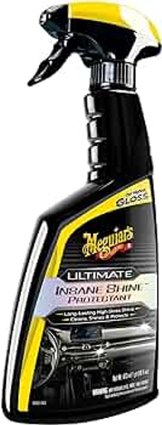 Meguiar's Ultimate Insane Shine Protectant Spray - Non-Greasy, Long-Lasting Shine for Vinyl, Rubber, and Plastic - Protects Against UV Rays and Fading - Easy to Use - 16 Oz