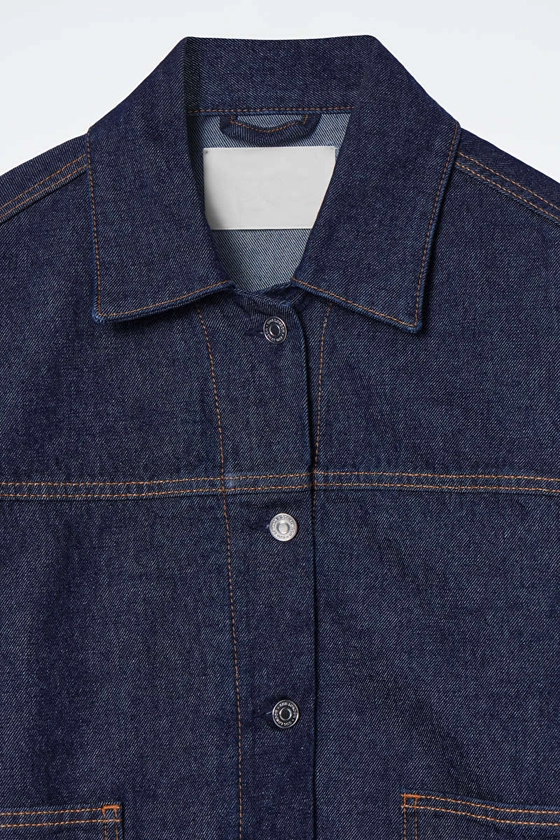 RAW DENIM JACKET - INDIGO - COS