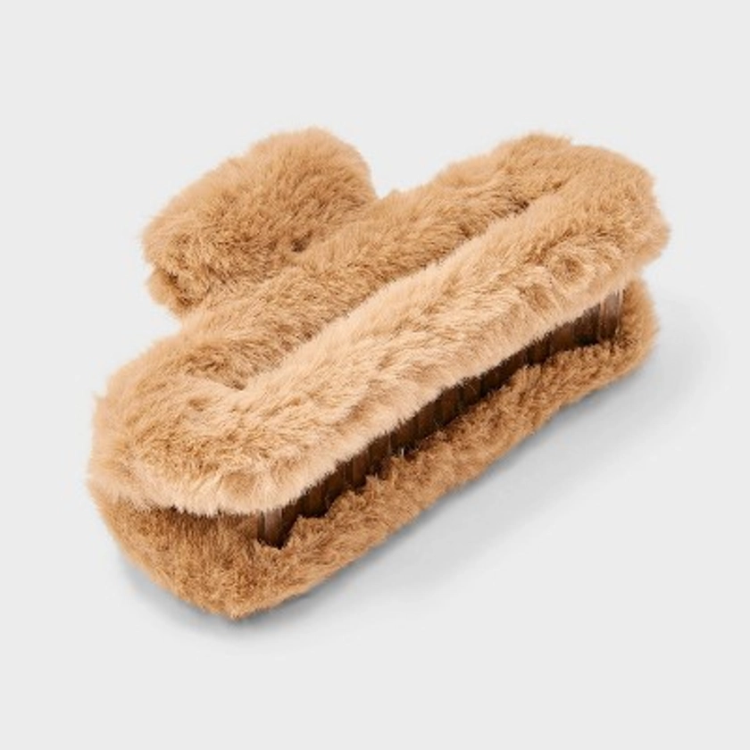 Jumbo Faux Fur Claw Hair Clip - Wild Fable™ Beige