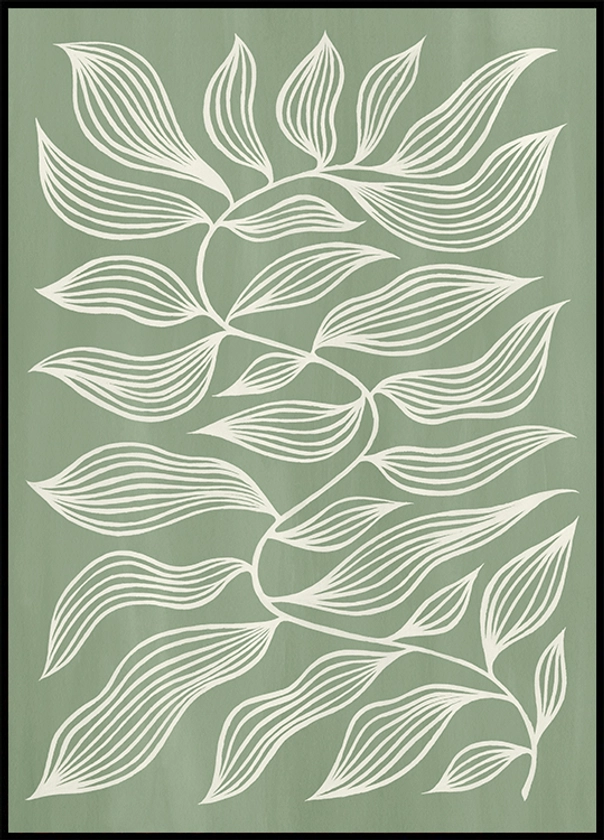 Green Botanical Poster