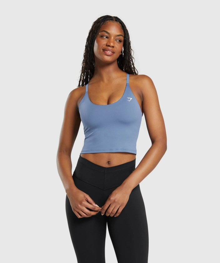 Gymshark Everyday Shelf Cami Tank - Faded Blue