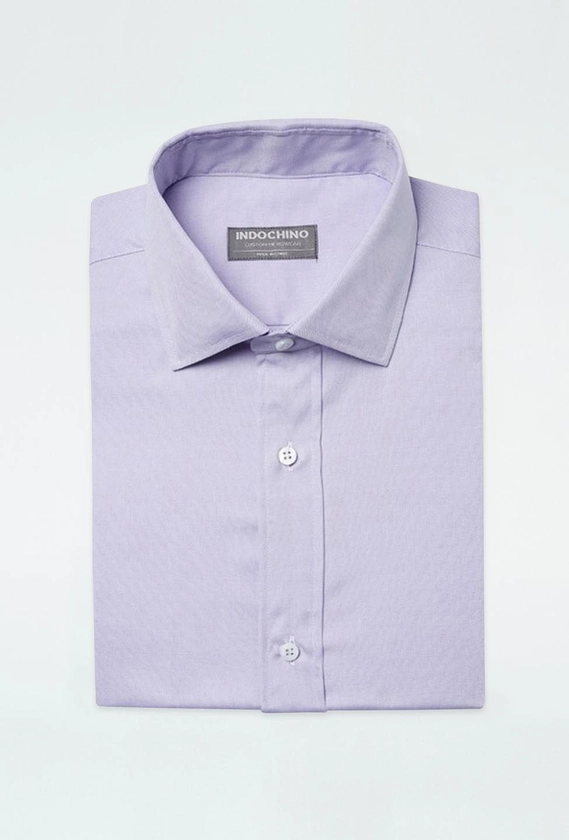 Men's Dress Shirts - Helmsley Oxford Lavender Shirt | INDOCHINO