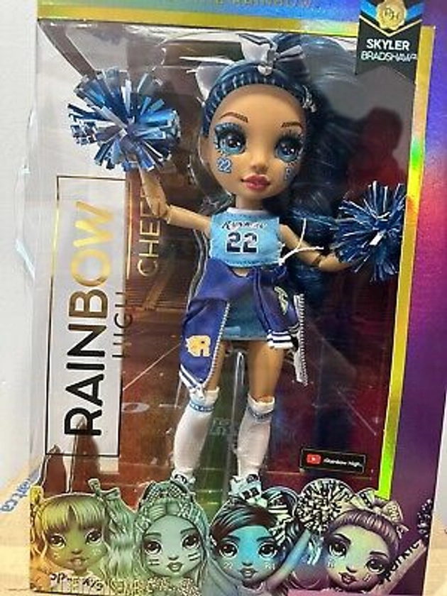 Rainbow High Cheer Skyler Bradshaw - Blue (LOOSE HANDS IN BOX) Minor Box Damage