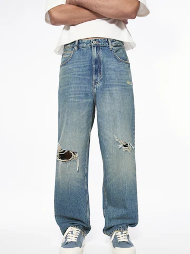 Pull&Bear Loosefit Jeans in Blauw | ABOUT YOU
