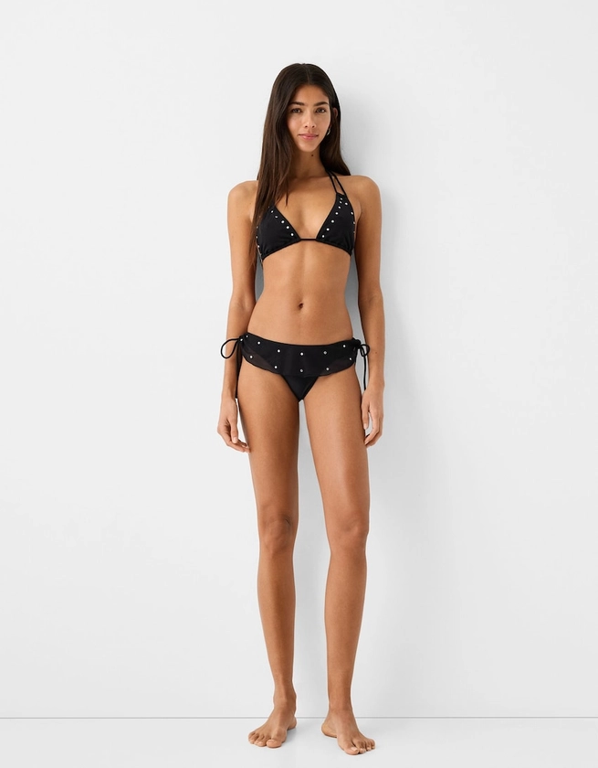 Studded ruffled bikini bottoms - Bikinis and swimsuits - BSK Teen