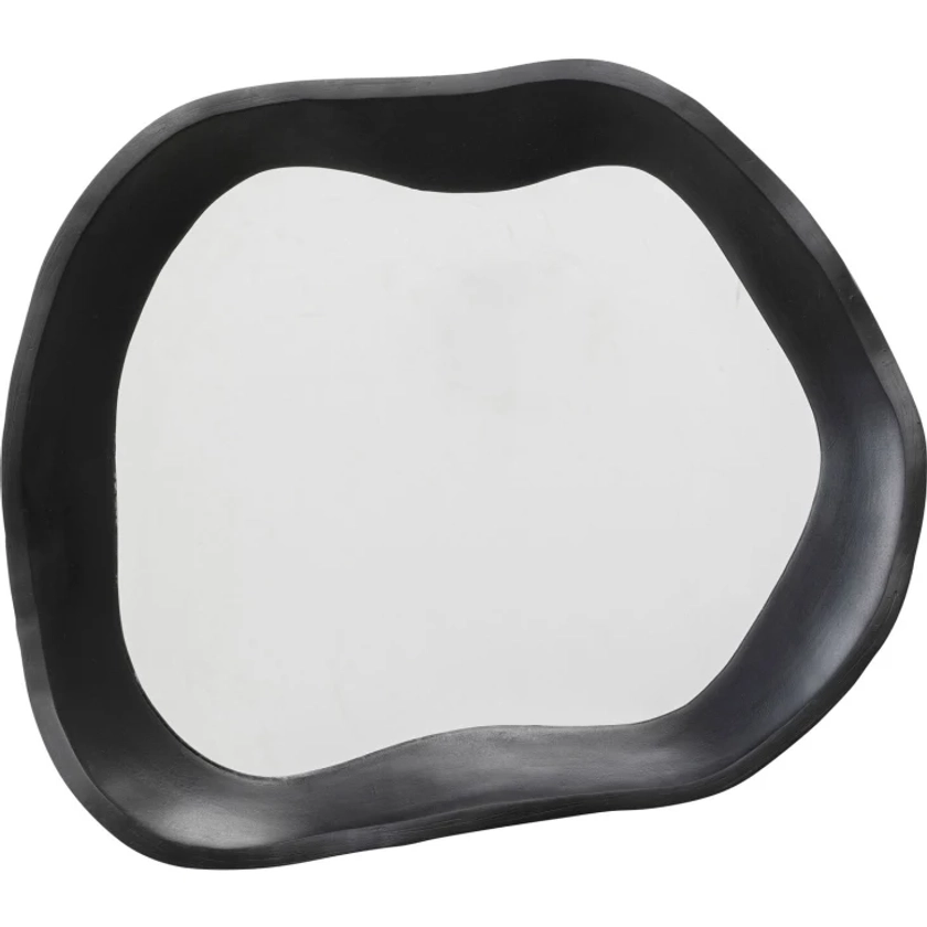 Miroir organique en polyrésine noire 34x40