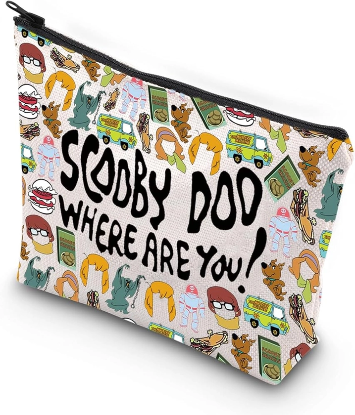 VAMSII Cartoon Movie Cosmetic Bag Travel Bag Scooby D Where Are You Bag For Movie Fans (Scooby d)