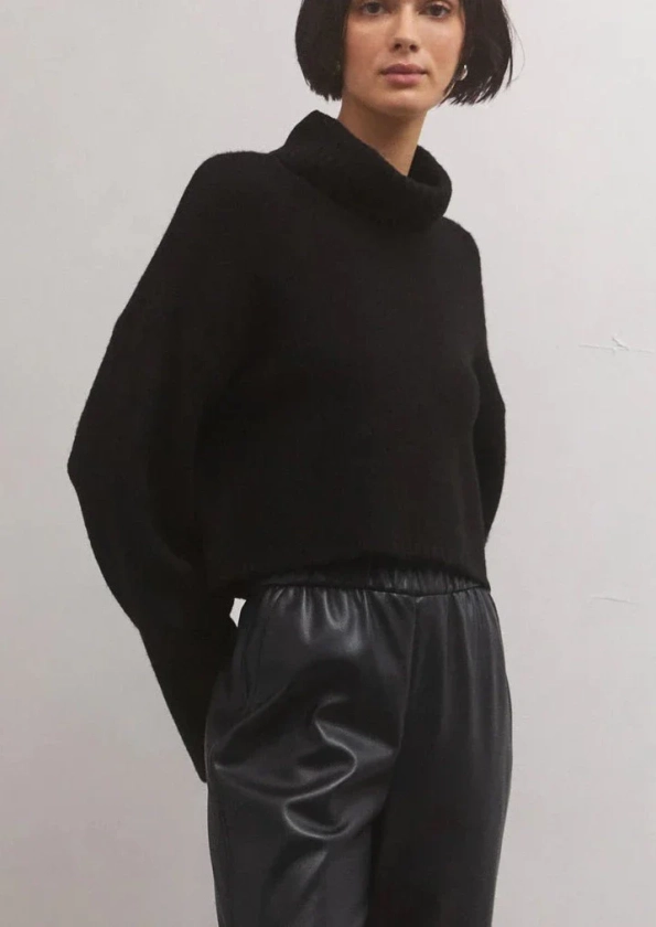 Ursa Sweater Top- Black