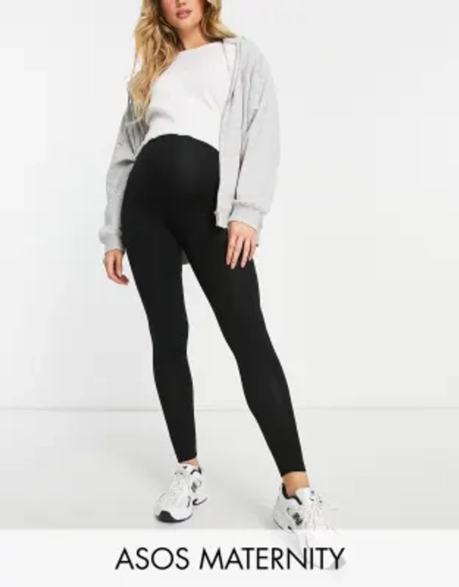 ASOS DESIGN MATERNITY - Leggings ultra doux taille haute de qualité supérieure en modal de coton | ASOS