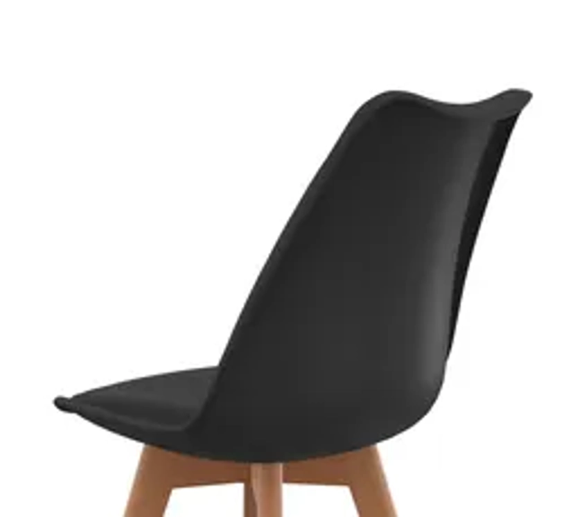 Lot De 4 Chaises Scandinaves Sara Noires Pour Salle à Manger