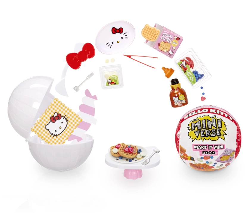 MGA's Miniverse Make It Mini Food Hello Kitty Mini Collectibles, Sanrio, Novelty Toy, Ages 8+