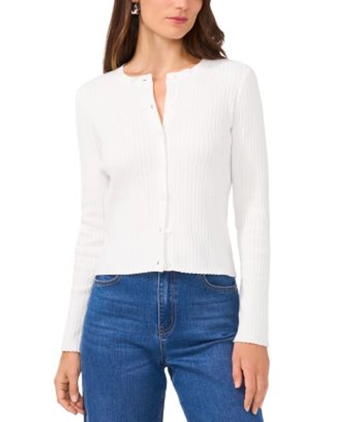 1.STATE Crewneck Cropped Cardigan Women - Bloomingdale's