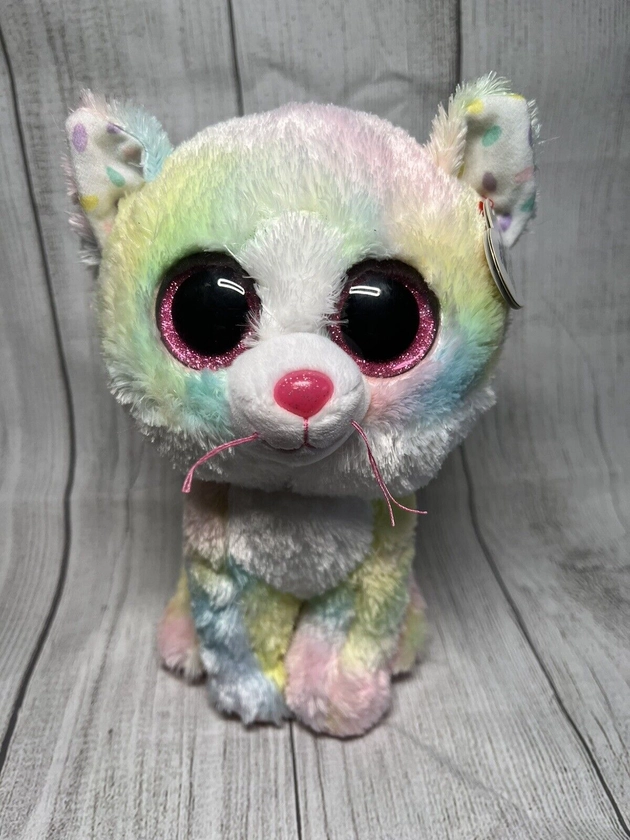 RETIRED TY BABY BEANIE BOO~FLUFFY KITTEN CAT MEDIUM 9&#034;~CLAIRES EXCLUSIVE~NEW!