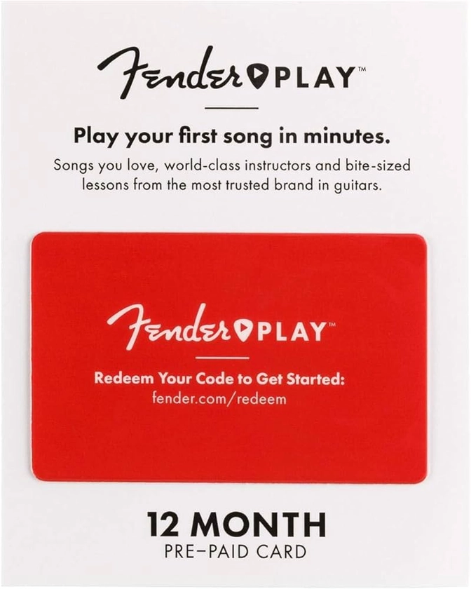 Fender Play 12-Month Subscription Prepaid Gift Card