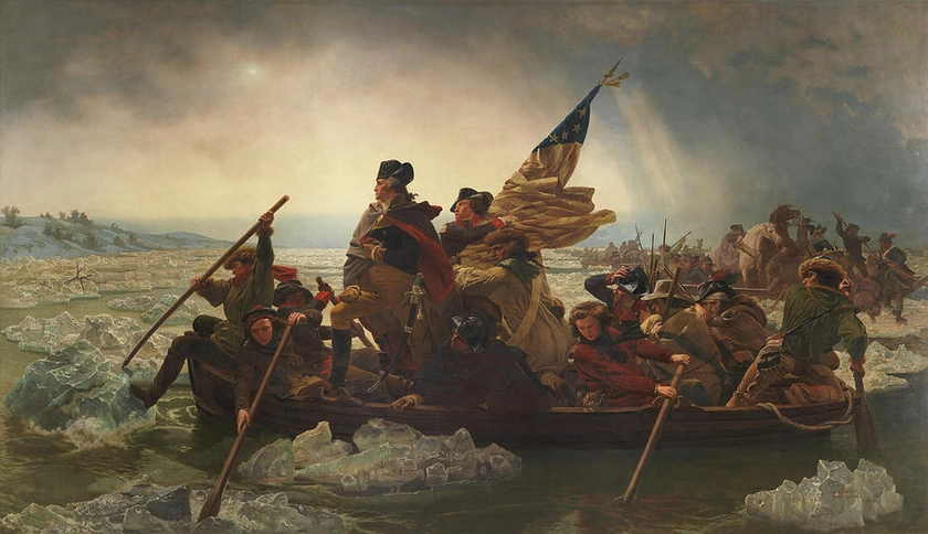 Washington Crossing the Delaware Painting  by Emanuel Gottlieb Leutze