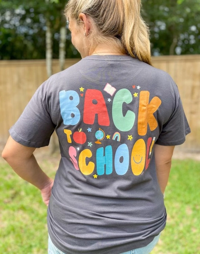 Back to School - Callie Tee - Dark Gray