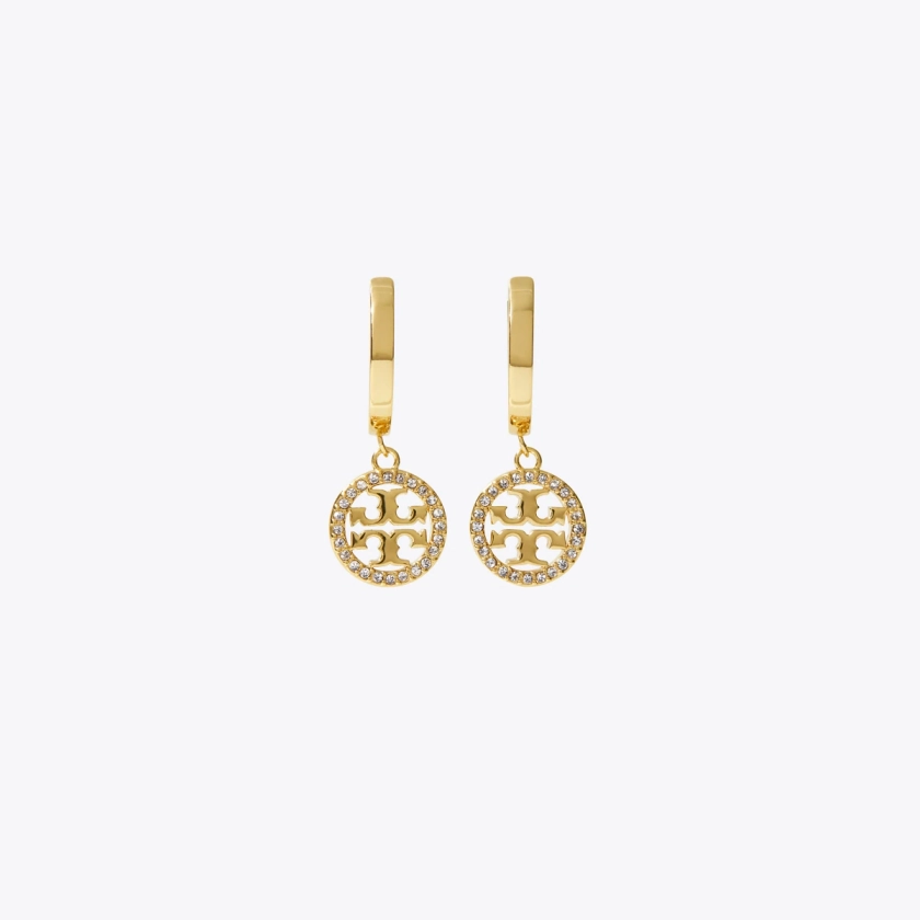 Miller Pavé Hoop Earring: Women's Designer Earrings | Tory Burch