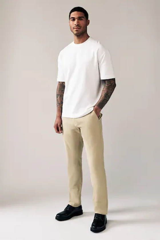 Stone Slim Fit Stretch Chinos Trousers