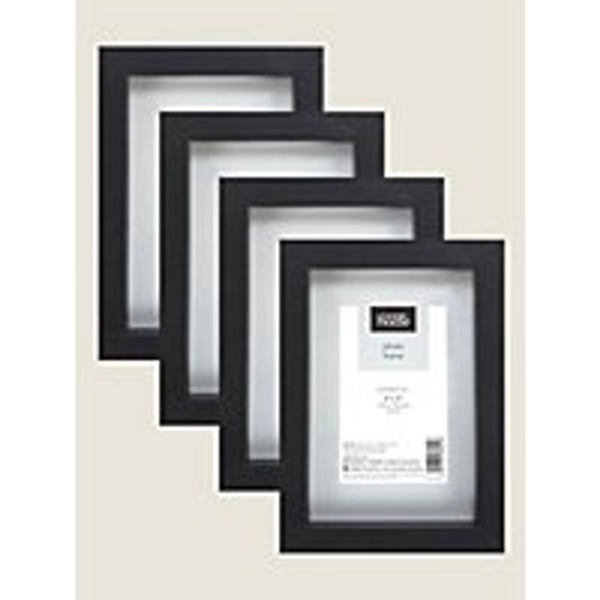 Black Boxed Photo Frame 6 x 4 Inch 4 Pack | George at ASDA