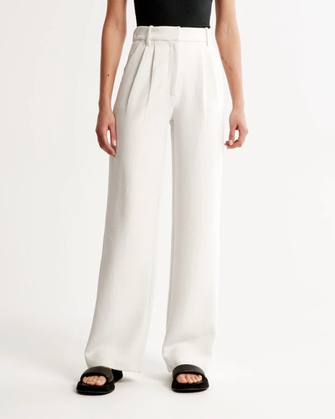 White Wide-Leg Pants