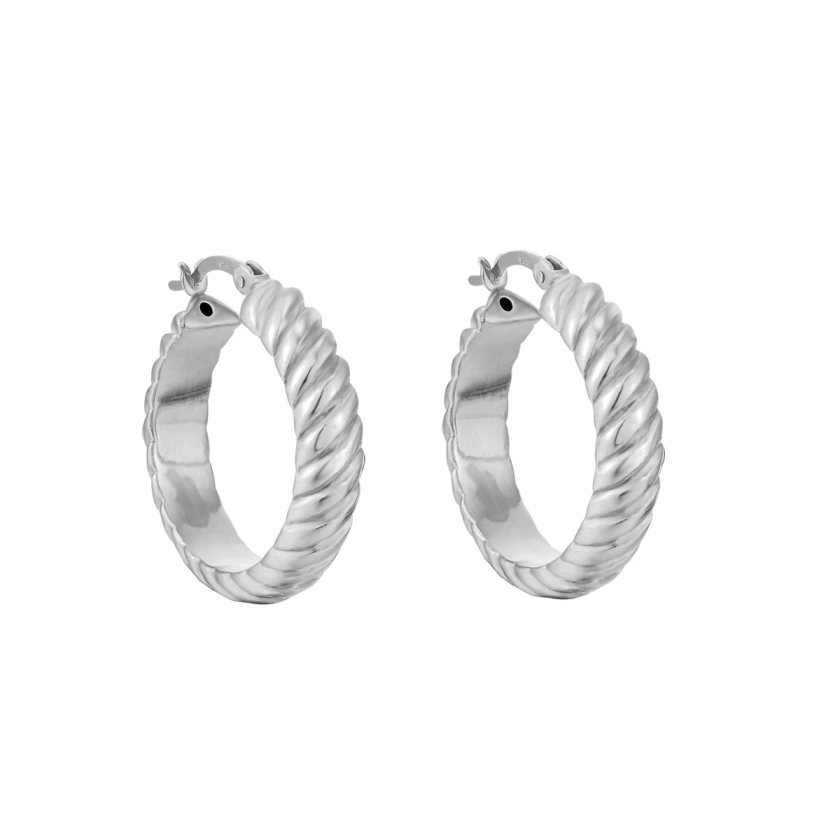 Sterling Silver Twist CreolesSterling Silver