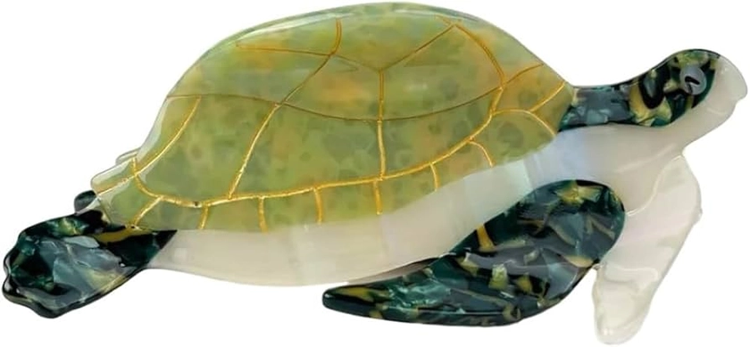 Amazon.com : Funny Ocean Turtle Hair Clip,Acetate Claw Clips,Hair Clips for Women,Green : Beauty & Personal Care