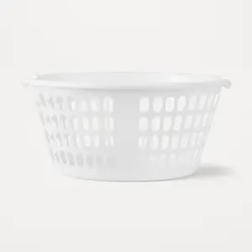 Oval Laundry Basket - White