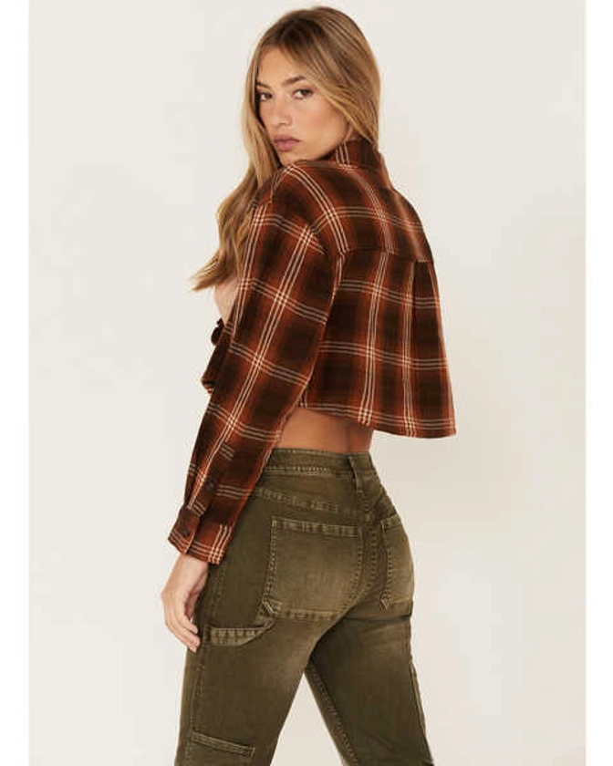 Product Name: Cleo + Wolf Women's Plaid Print Cropped Shirt