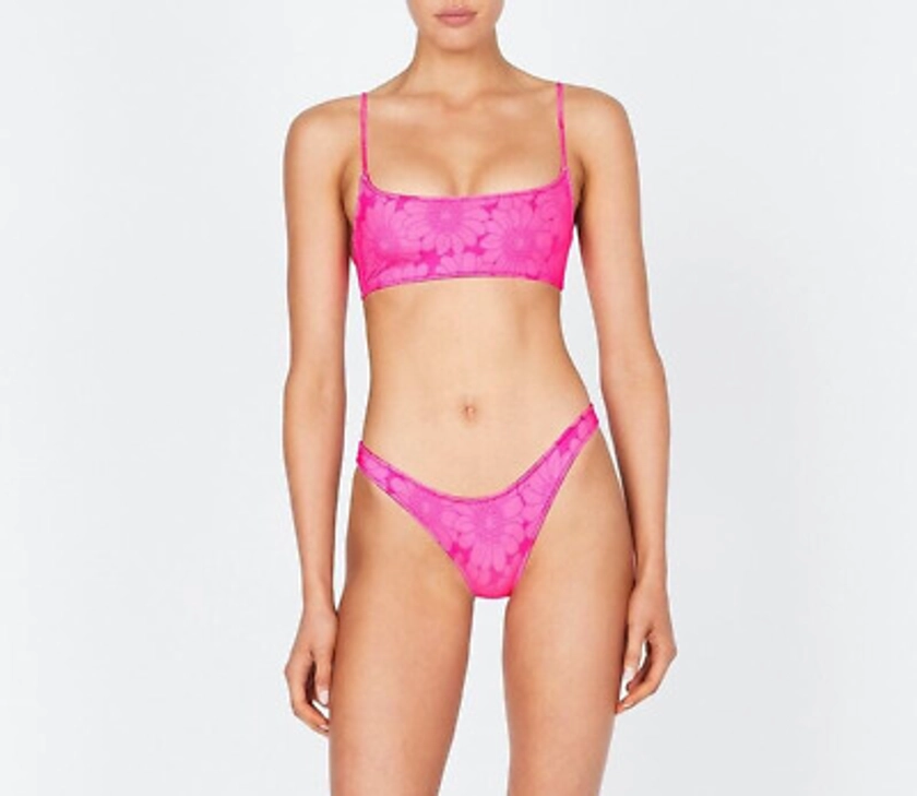 TRIANGL Womens M Top/S Bottom Mica Bikini Swimsuit Set Pink Pitaya Floral Print | eBay