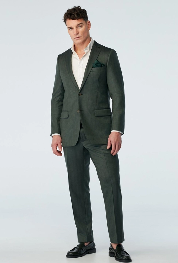 Modica Herringbone Olive Suit
