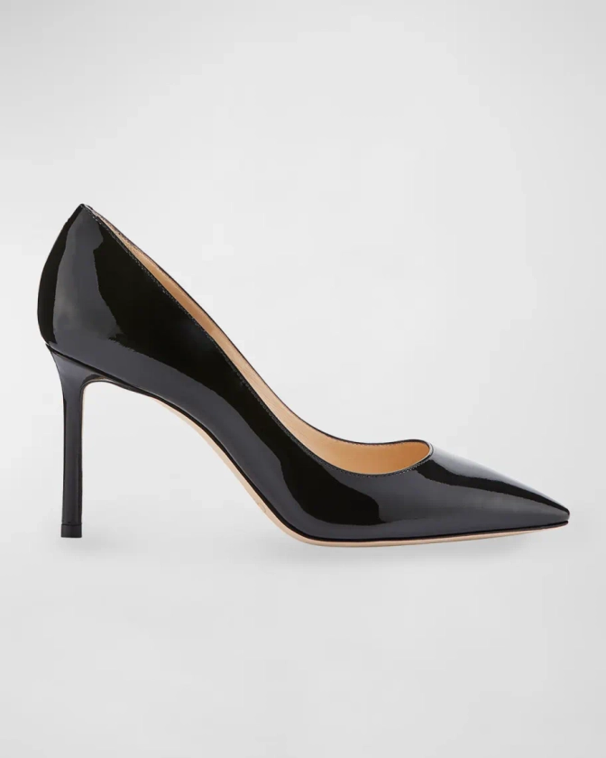 Jimmy Choo Romy Patent Pointed-Toe 85mm Pumps