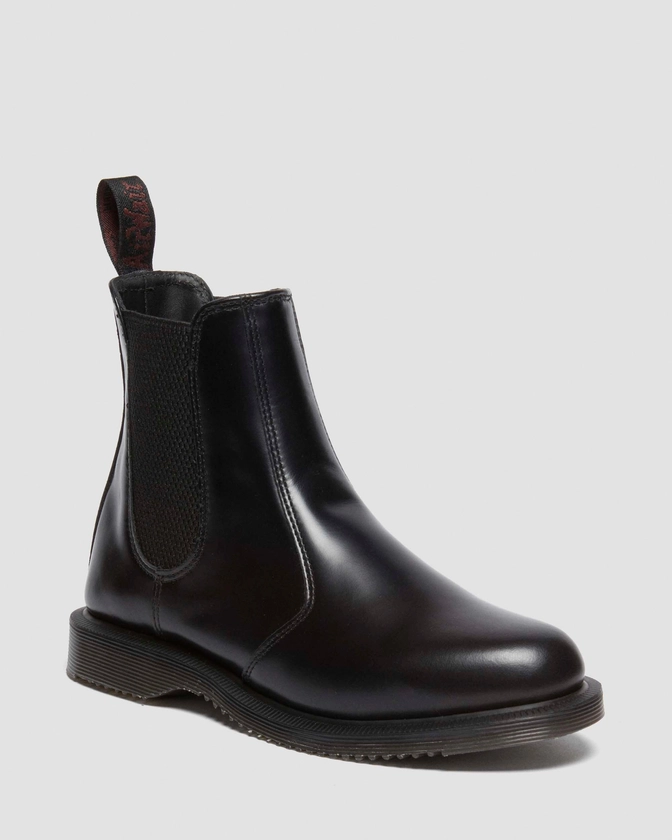 Chelsea boots Flora en cuir Smooth en Noir | Dr. Martens