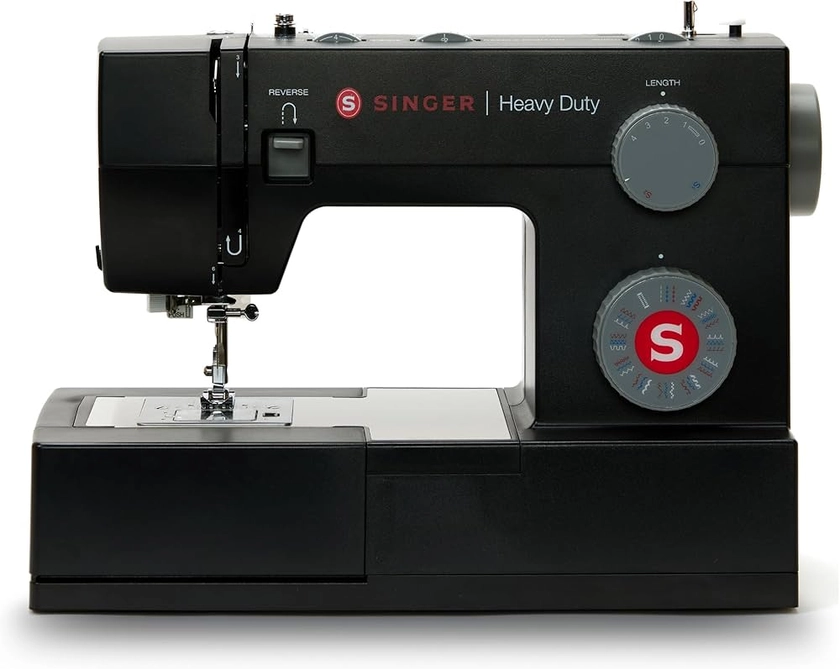 SINGER Heavy Duty 4432 High Speed Black Sewing Machine with Accessory Kit | Strong Motor with Enhanced Piercing Power, 110 Stitch Applications, Full Metal frame, 1-step Buttonhole & LED Light