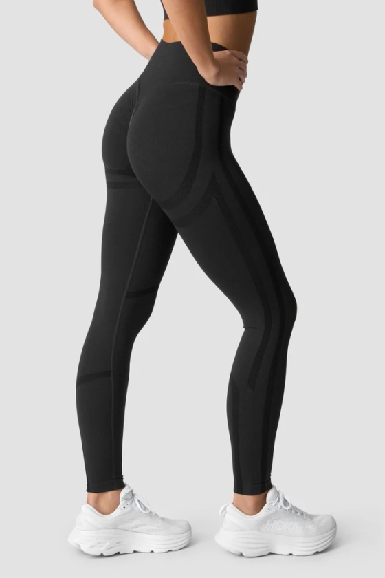 Rush Seamless Tights Dark Graphite Melange | ICIW