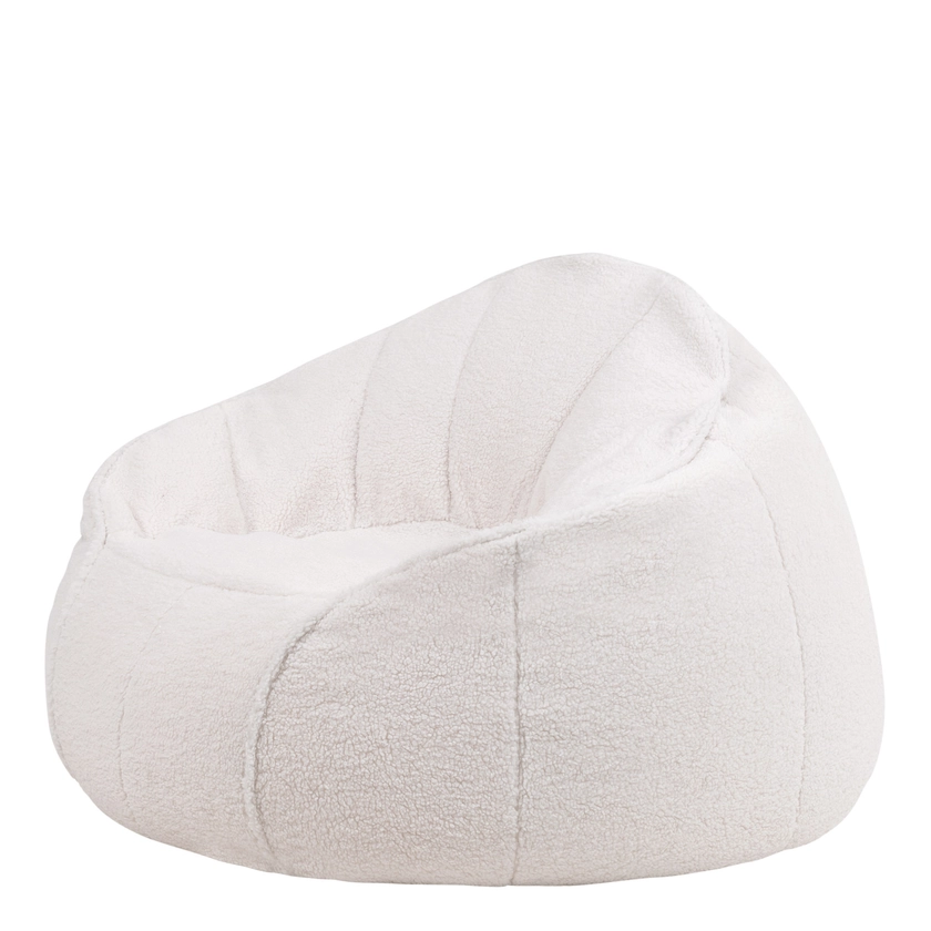 Pouf fauteuil en sherpa