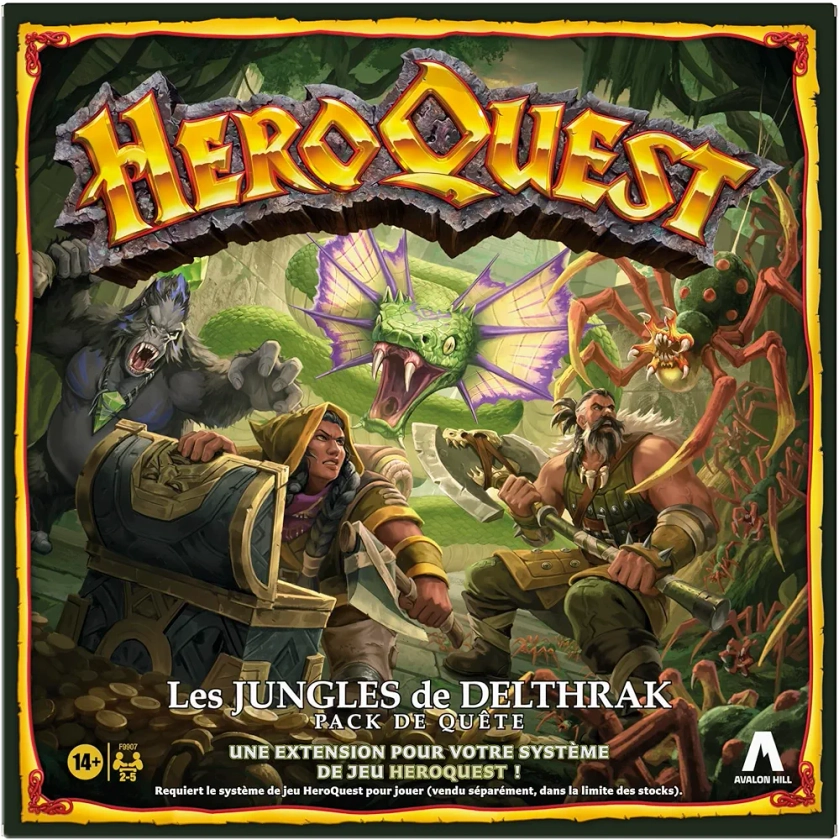 Avalon Hill HeroQuest, Pack de quête Les Jungles de Delthrak, système de Jeu HeroQuest requis, Jeux de rôle - Version française