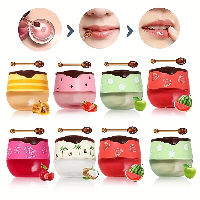 8pcs Lip Pot Lip Moisturizing Lip | Temu