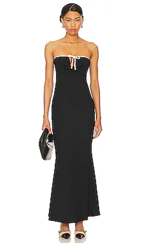 LIONESS Illuminating Maxi Dress in Onyx from Revolve.com