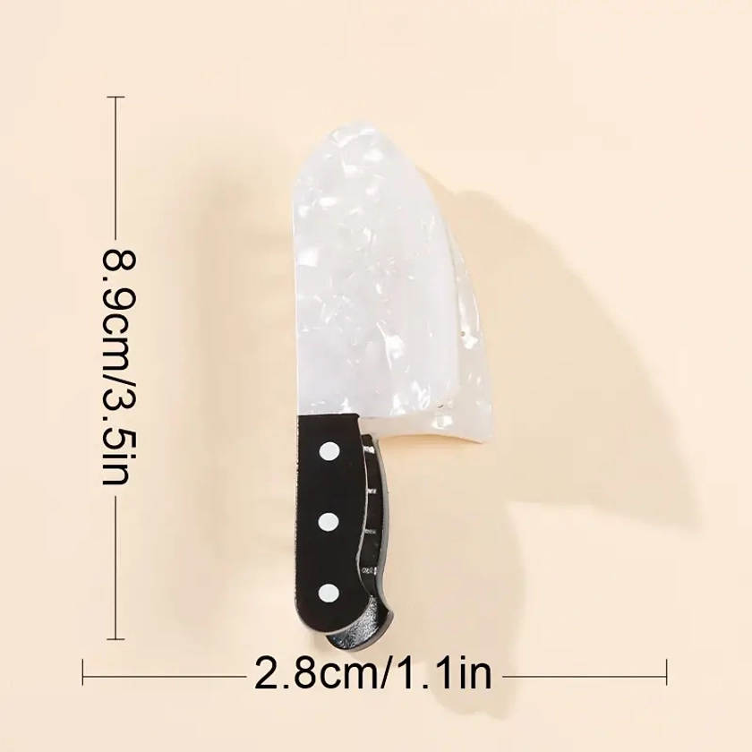 Acrylic Knife Shaped Hair Clip Big Cute Y2 Hair - Temu