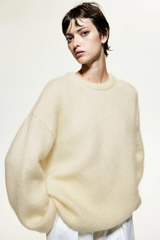 Oversized trui van mohairmix - Lichtgeel - DAMES | H&M NL