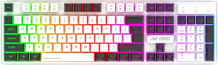 Amazon.in: Buy Ant Esports MK 1700 Wired Membrane Gaming Keyboard –with Backlit RGB LED, USB-A Connection, Quiet Keystrokes, 12 Multimedia Function Keys - for Computer, PC, Desktop, Gamer– 1 Year Warranty–Mercury Online at Low Prices in India | Ant Esports Reviews & Ratings