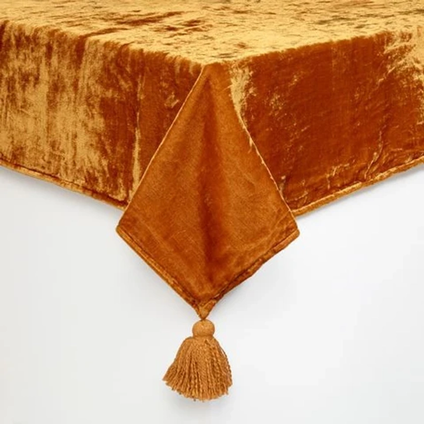Velvet Tablecloth Gold