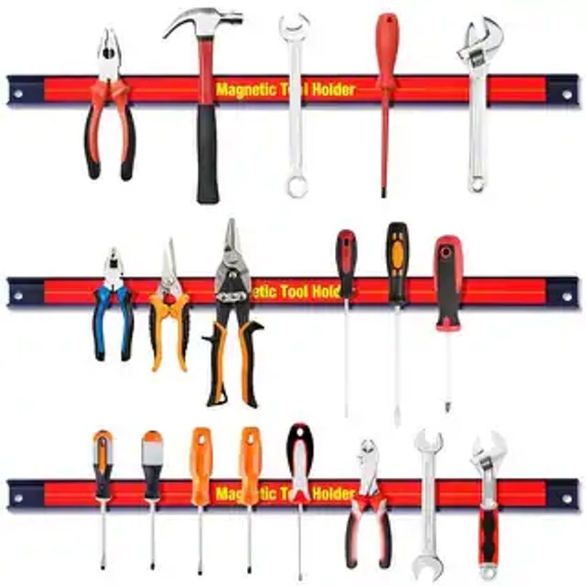 3 pcs 18" Magnetic Tool Bar Holder Knife - 18" x 1"x 0.5" (L x W x H) | Overstock.com Shopping - The Best Deals on Power Tool Accessories | 36984681